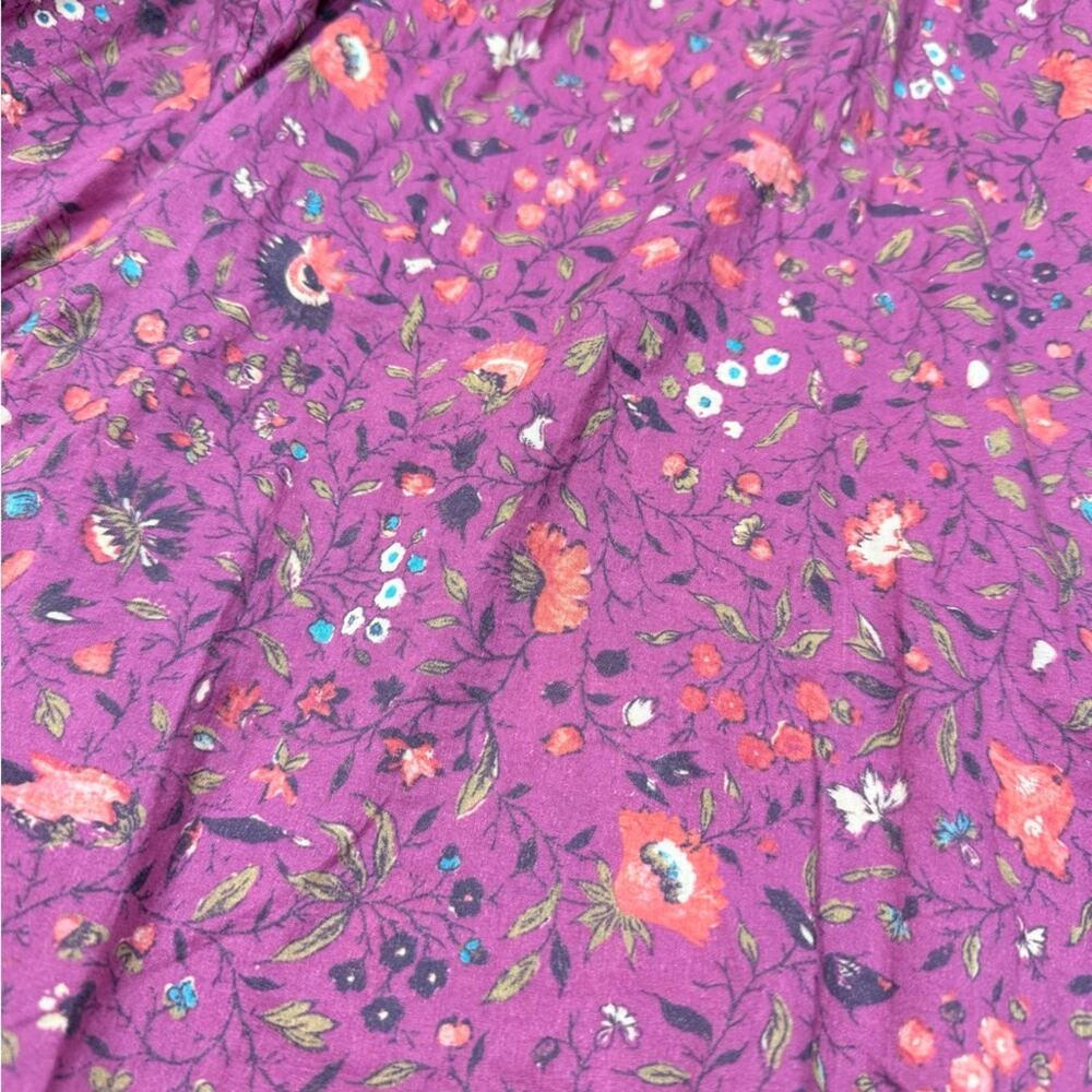 Sundance Plum Floral Ruffle-Neck Blouse - Picture 5 of 9